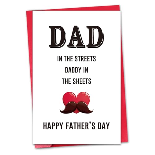 Xuewenmeihua Sassy & Spicy Father’s Day Card for the Playful Partner (Keep It Hot!), Dad in the Streets, Daddy in the Sheets