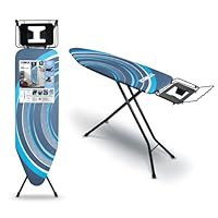 Tower T873014BLK Ceraglide Plus Large Ironing Board with Adjustable Height, Smooth Glide Cover, Non-Slip Feet, Black