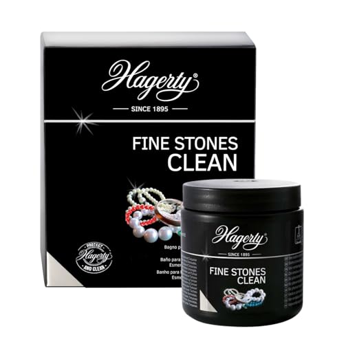 Hagerty Fine Stones Clean baño de inmersión para joyas 170 ml I Limpiador eficaz para joyas con perlas,esmeralda, ópalos, corales, turquesas.Limpiador de joyería y piedras preciosas.