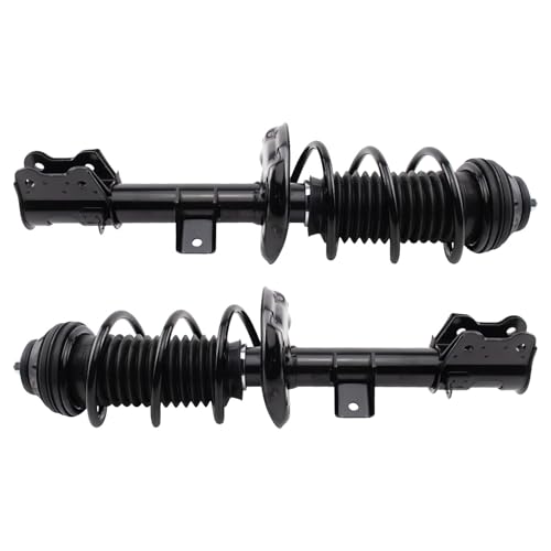 Image of TRQ Front Strut and Spring Assembly Set | For 12-17 Fiat 500 Lounge Pop 12-17 500 c Lounge Pop 12-16 500 Sport 13-16 500 Turbo 13-17 500 E 2012 500 Gucci 2012 2016