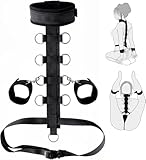 BDSM Bondage Kit Adult Restraints Sex Toys, Neck to Wrist Adjustable Bondage Gear & Accessories, Behind Back Handcuffs Collar with Blindfold Bed Straps Restraints Sex Ropes Sweater C9