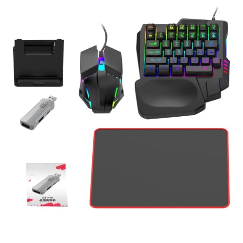 Teclado mecánico USB con conversor de teléfono, adaptador gaming RGB para tableta y móvil 1