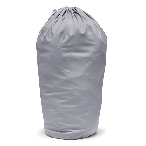 Kanga Care Seam Sealed Drawstring Reusable Diaper Pail Liner Large Barrel Shape 26" height x 51" top x 33" base | Platinum