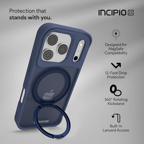 Survivor – Capa para celular Endurance Kick iPhone 17 Pro, compatível com Magsafe, teste de queda de 3 m e 3,6 m, ultra durável e absorvente de choque, resistente a arranhões e perfil fino (azul