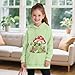 Cndexd Girl's Cozy Pullover Hooded Sweatshirts Long Sleeve Cute Frog Sweatshirt Girls Hoodies with Pocket Fashion Clothes for Teens School