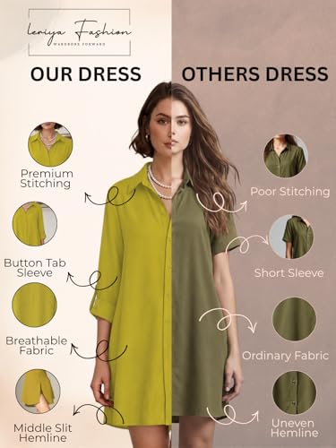 Image of Leriya Fashion Mini Dress for Women | One Piece Dresses for Womens |Mini Dresses Rayon for Women Stylish |Summer Casual Outfit Wear Events, Date & Evening Look |Tunic Shirts for Women