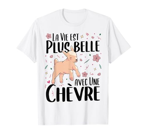 Tshirt Chèvre Drole Femme Fille Enfant Vie avec une Chèvre T-Shirt