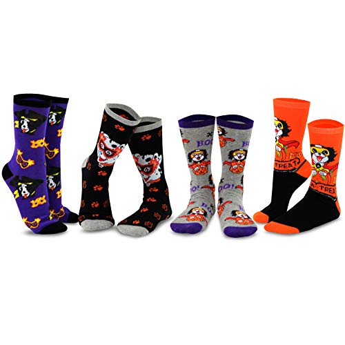 Puppy In My Pocket Kids' Fun Wacky Colorful Crew Socks - 4 Pairs