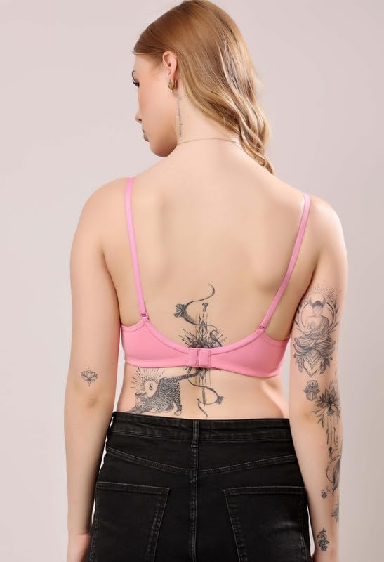 Image of London Hills Regular Bra for Women Everyday Non Padded Wire Free Mid Coverage Cotton Blend