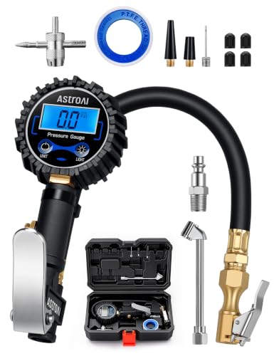 Image of AstroAI Digital Tire Pressure Gauge with Inflator, 3-250 PSI ±1% Precision