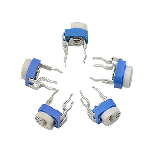 XLX 150PCS Variable Resistor Trimmer Potentiometer Assorted Kit 1/10 Watt 100 to 1M Ohm 15 Values (10pcs for Each Value) with Storage Box