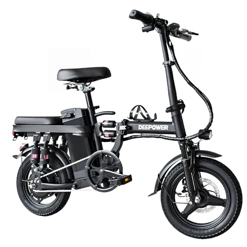 DEEPOWER Klappbares Elektrofahrrad, Elektrofahrräder, 48V 13Ah herausnehmbarer Akku, 250W Motor, Doppelscheibenbremsen, Ebike für Erwachsene (13Ah)