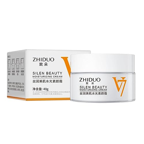 40g V7 Deep Hydration Face Cream Concealer Natural Nude Cream Lazy Skin Moisturizing Makeup Care Tone-Up Cream Nourishing