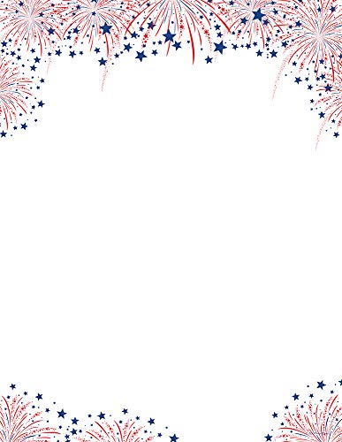 Lettres patriotiques Fireworks Great Papers! Papier à lettres en lot de 80 feuilles 21,6x27,9 cm