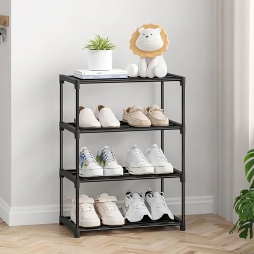 NextZen 4 Layer Multipurpose Shoe Stand & Organizer Rack | Premium Plastic Multipurpose Shoe, Cloth & Book Storage Shelf for Home, Balcony, Living Room & Workspace