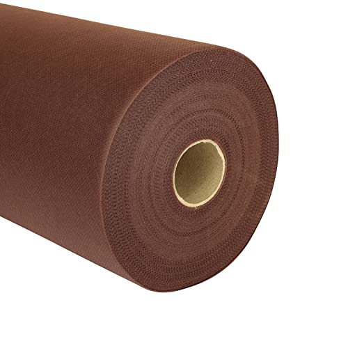 INTERCABO Nappe jetable Non tissé en Rouleau - 0,4m x 48m - prédécoupé Tous Les 0,3m - Nappe individuelle de 40cm x 30cm - spunbond Non tissé - Marron.