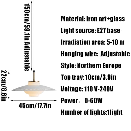 Suspension du plafond E27 minimaliste pour bureau et décoration moderne