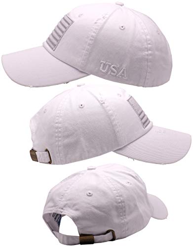 Image of Antourage American Flag Unisex Baseball Hat for Men and Women | USA Flag Mesh Snapback Flat Visor Cap + 2 Patriotic Patches