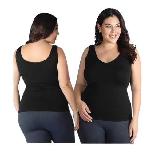 Women's Plus Size Tank Top Long Camisoles Set Pack of 2 Comfortable, Breathable, Lightweight, Skin Friendly-image-40