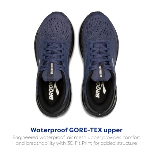 Brooks Men’s Adrenaline GTS 24 GTX Waterproof Supportive Running & Walking Shoe - Black/Nightshadow/Coconut - 13 Medium4