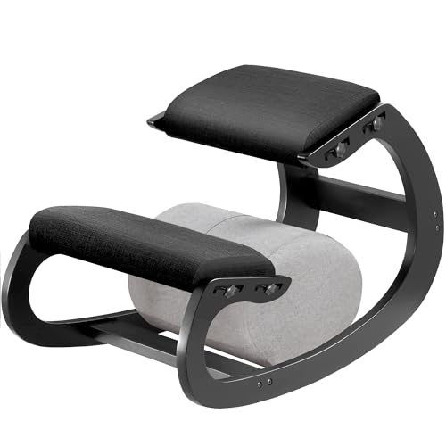 Adjustable Kneeling Chair, Wooden Ergonomic Chair Knee Chair...