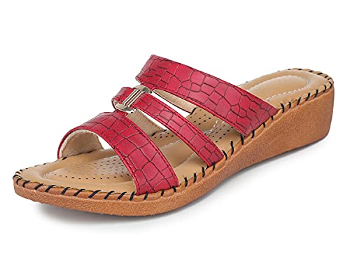 Image of TRASE Women's Flip-Flops & Slippers | Doctor Ortho Comfortable Chappal for Women & Girls | Light weight, Soft Footbed, Comfortable & Stylish | Diabetic & Orthopedic Footwear, Good for Knee & Foot Pain