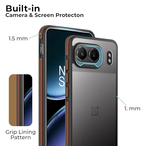 Image of A rtistque Frosted Ultra Matte Back Cover Case for OnePlus Nord 4 5G | Smooth Sides with Grip | Shockproof TPU Protective Design | Raised Camera Edges | OnePlus Nord 4 BackCover - Brown