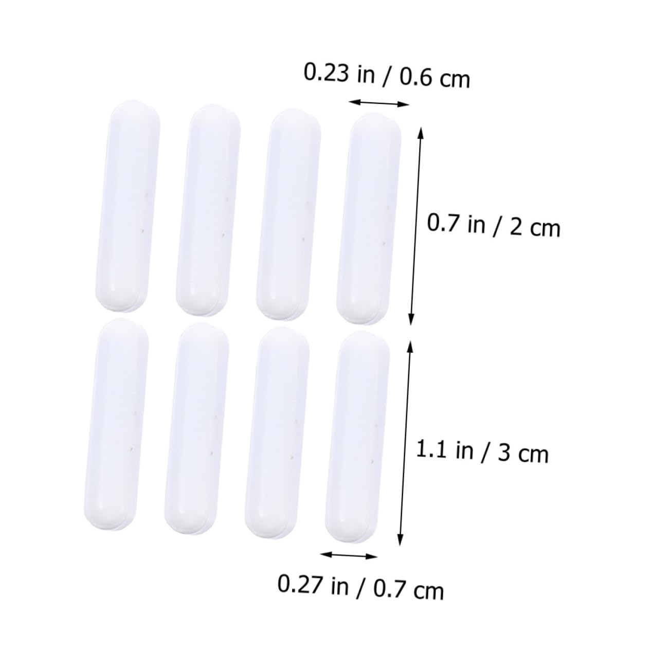 OUNONA 3 Sätze Magnetrührer Gadgets Barren Maschinenmischer Sportköder Handrührer Magnetrührstäbchen Magnetstab Magblox Magnet Stab Rührplattenstab Labor-rührstab Ptfe Weiß 8 Stück * 3