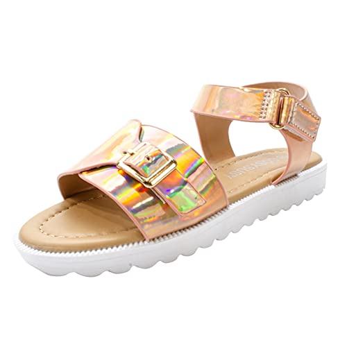 Children Thick Sole Gradient Sandals Fashion Soft Beach Shoes Little Girls Sandals Sandals Baby Girls Sandals Size 5 (Rose Gold, 4-4.5 Years Little Child)