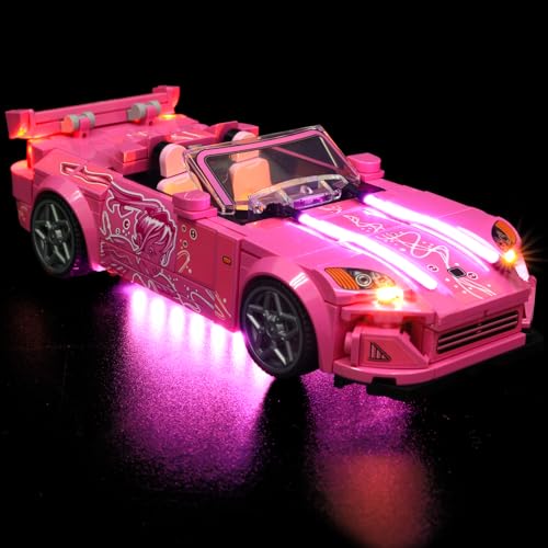 LED Light Compatible with Lego Speed Champions 2 Fast 2 Furious Honda S2000 77241 Light Kit for Lego 77241 Building Blocks Model(Not Include Blocks Set)
