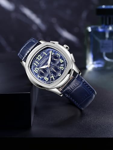 Image of French Connection Megachron | Chronograph Blue Dial | Blue Leather Strap | Watch for Men - FCD5UL