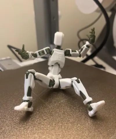 Beoals Robot Assemble,Lucky Robot 13 Action Figure, Creative 3D Printed Action Figure, Multi Jointed Action Figures Desktop Decorations for Kids Adult (Pack of-1) (White) 1
