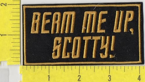 tos classic line beam me up scotty iron on patch jb