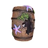 TOGEVAL 魚に使用 水槽装飾バレル ミニサイズの繊細な水槽オーナメント 壊れにくく変形防止 水中インテリアとして 1個