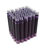 Jinhao Fountain Pen Refill Ink Cartridges, Violet Color, Set of 30 PCS, International Standard Size Disposable and Generic Ink Refill Cartridges