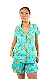 Jaye's Studio Women's Summer Pajama Set, Zebra Gardens Luxe, Short Sleeve Pajama Top & Ruffled Short