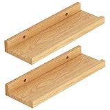 CAKEEYUM 2 Stück schwebende Holzregale, 30, 5 x 12, 7 cm, schwebendes...