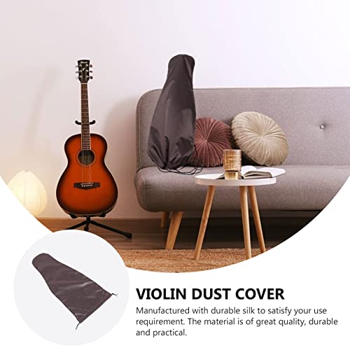 Exceart Violin Cover Silk Violin Dust Cover Violin Blanket Violin Case Protector For Violin Case Bag Supply Coffee #TOP5
