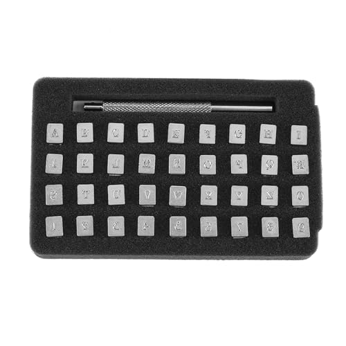 Steel Letter Number Leather Stamper Punching Tool Durable Alloy Steel Comfortable Handle 36 Stampers for DIY Leather Craft Professionals Amateurs 3mm 6mm Sizes (3mm)