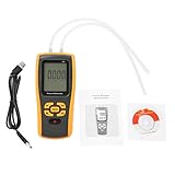 【Humanisiertes Design Digital Das Digitalmanometer hat ein ergonomisches Design, eine kompakte Struktur, Einhandbedienung, Seitenschlupfdesign und ist einfach zu tragen. Dieses Manometer ist mit einem Testschlauch für Ihre Bequemlichkeit ausgestattet.