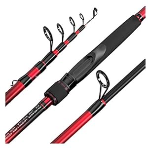 DZLY Canne À Pêche Télescopique Portable Tige De Coulée en Verre De Carbone M MH Puissance 1.98 M 2.13 M pour La Pêche…