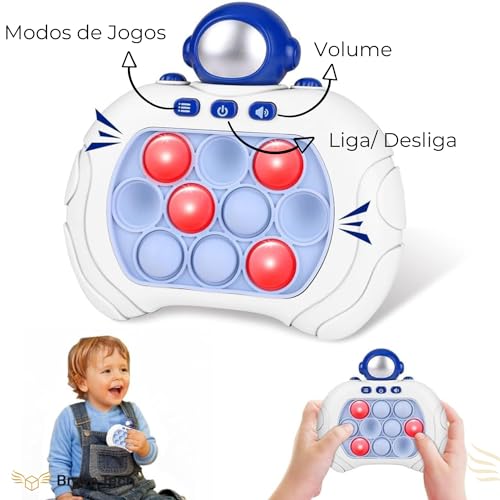 Pop It Eletrônico Urso, Astronauta, Unicórnio e Girafa. Brinquedo para Meninos e Meninas Marca: Brav