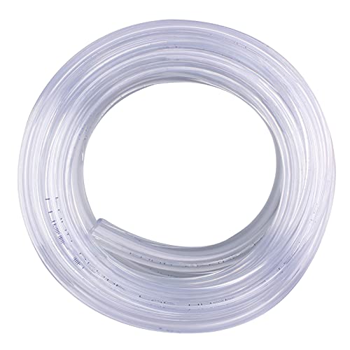 DERNORD PVC Tubing 3/16"ID X 7/16"OD Flexible Clear Vinyl Hose 10 Feet for Food Grade