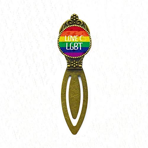 Marque-page LGBT cœur encre arc-en-ciel rétro aux finitions soignées