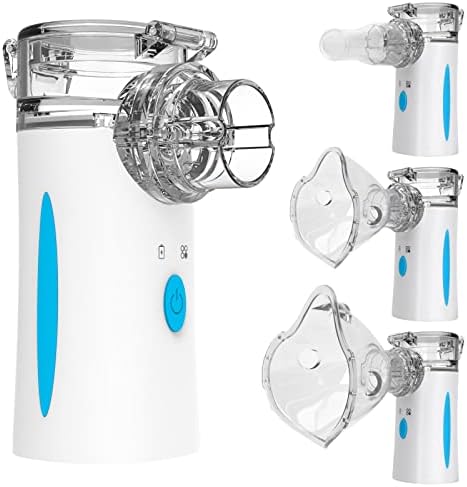 Portable Nebulizer - Rechargeable Nebulizer Machine for Adults and Kids, Ultrasonic Mesh Nebulizer with Two Modes & Self-Cleaning Function for Breathing Problems, FSA and HSA Eligible