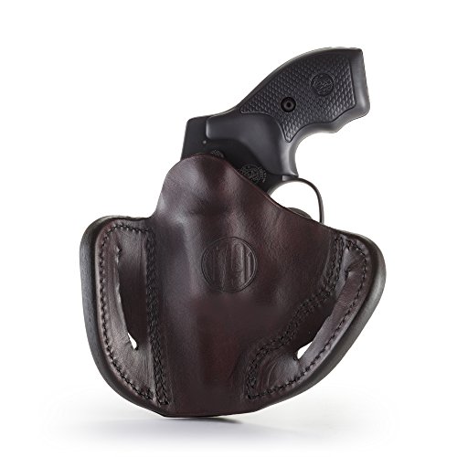 1791 Gunleather J-Frame Revolver Holster - Owb Ccw Holster - Right Handed Leather Gun Holster For Belts - Fits All J-Frame Revolvers Including S&W And Ruger Lcr (Signature Brown) #TOP1
