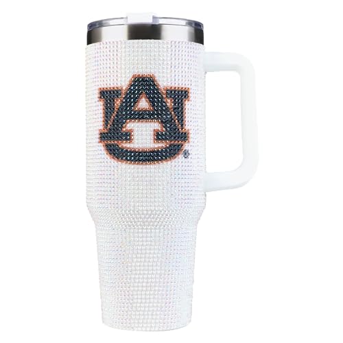 Image of The Memory Company Officially Licensed 40oz White Bling Game Day Tumbler, Auburn University