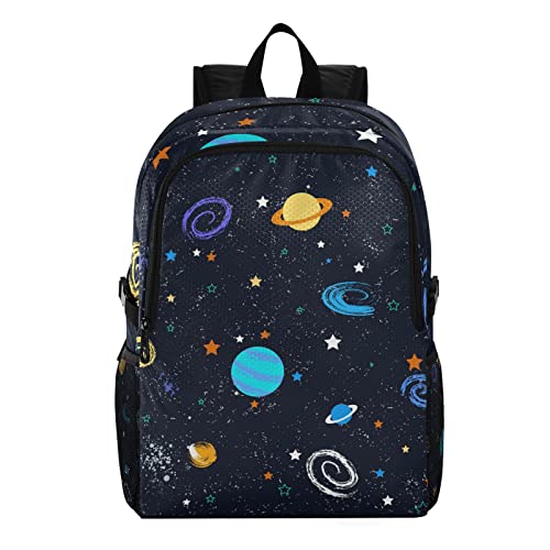 Sac à dos pliable et imperméable motif espace planète pour voyages scolaires enfants