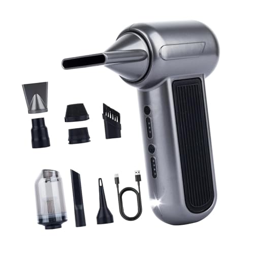 LeeQinersw Soplador de Aire Eléctrico Duster Multifuncional Aspiradora Manual Potente Ventilador de Polvo para Detalles Recargable de Alta Velocidad Adecuado Par, 2000máh, Individual