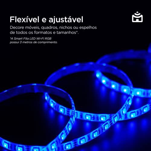 Smart Fita LED Wi-Fi RGB, Positivo Casa Inteligente, Controle pelo celular, Compatível com Alexa RGB